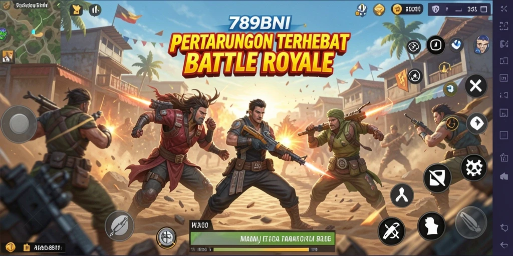 Gameplay intens dalam petualangan Battle Royale.