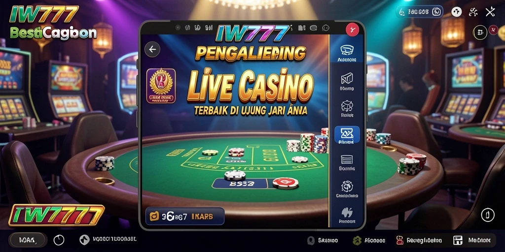 Tampilan gameplay Live Casino yang memukau di IW777.