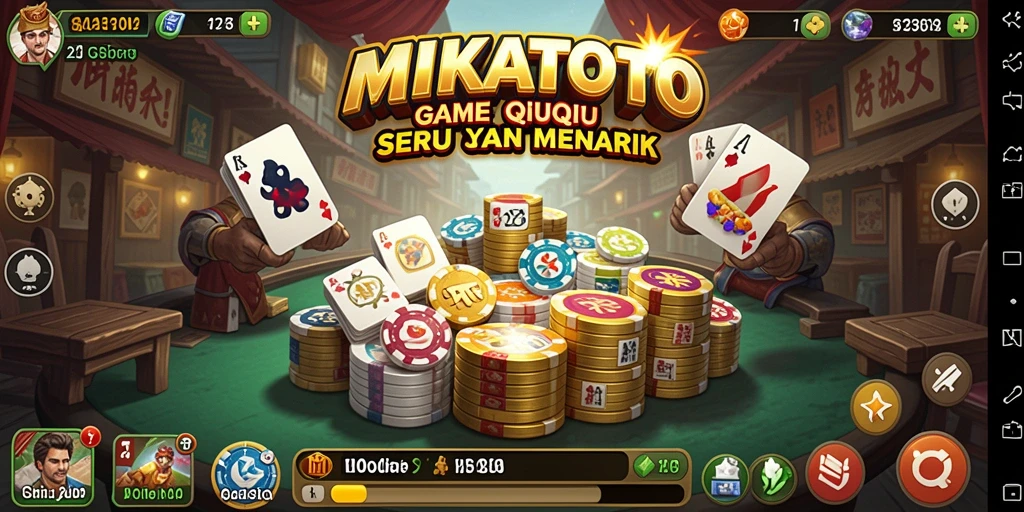 Tampilan gameplay QiuQiu yang seru dan menghibur di MIKATOTO.