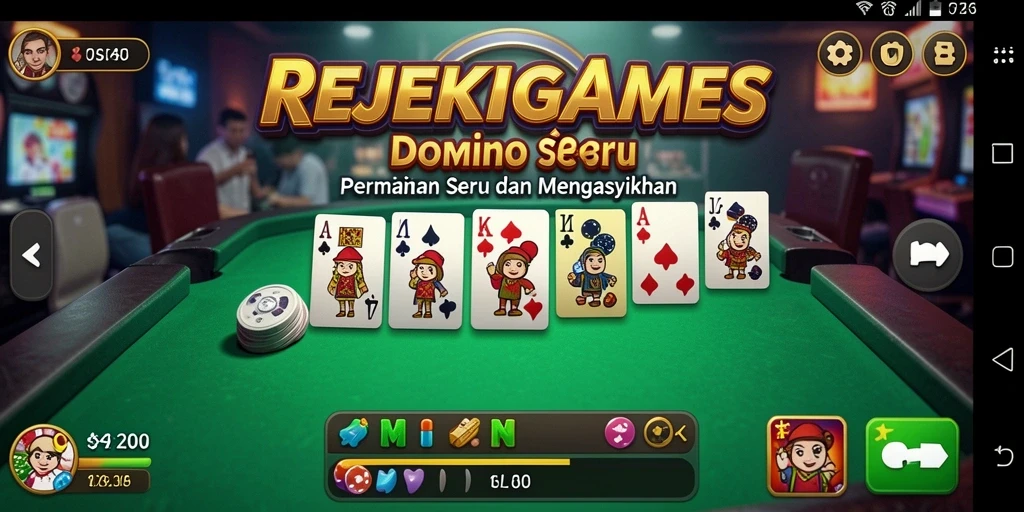 Tampilan permainan Domino yang seru dan dinamis.