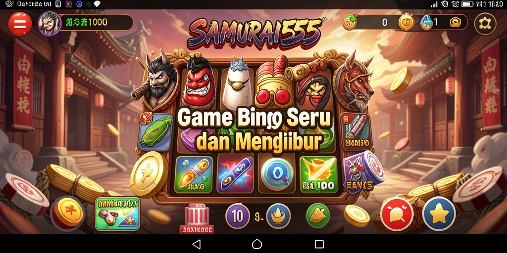 Tampilan menarik dari gameplay Bingo di SAMURAI555.