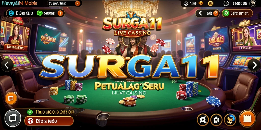 Tampilan gameplay Live Casino yang seru dan interaktif di SURGA11.