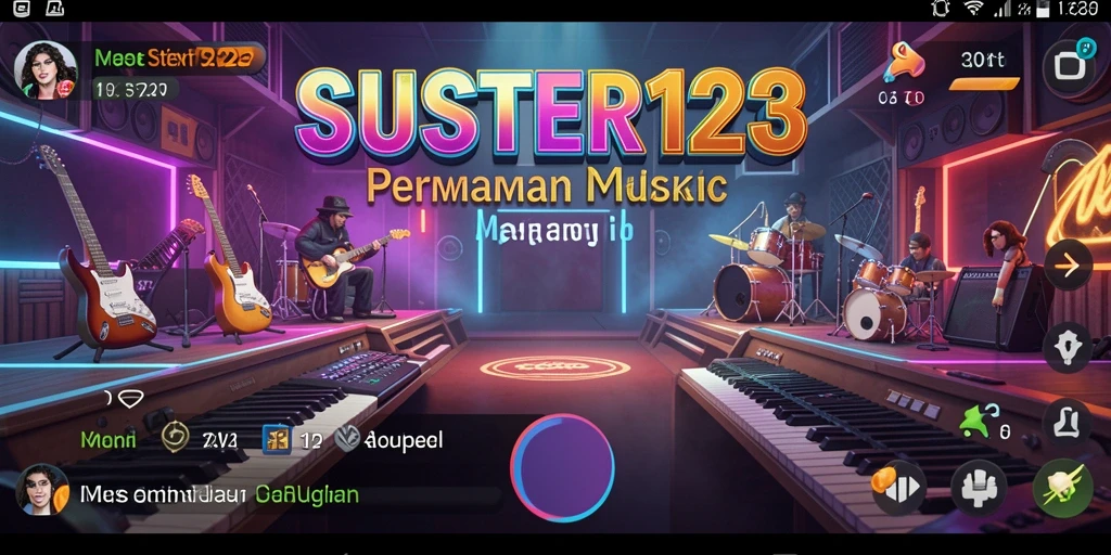 Tangkapan layar menunjukkan gameplay interaktif SUSTER123 yang penuh warna.
