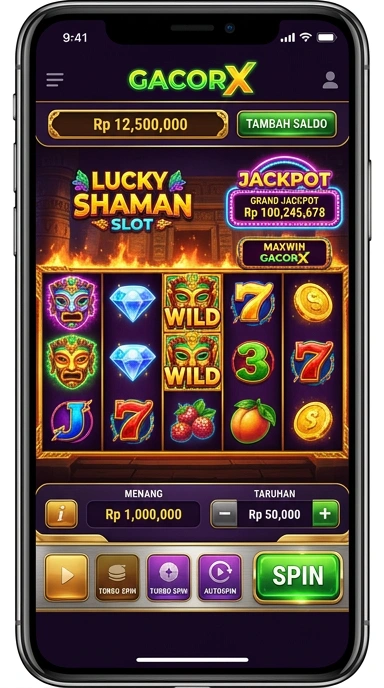 Skema warna menarik yang digunakan dalam aplikasi gacorx.